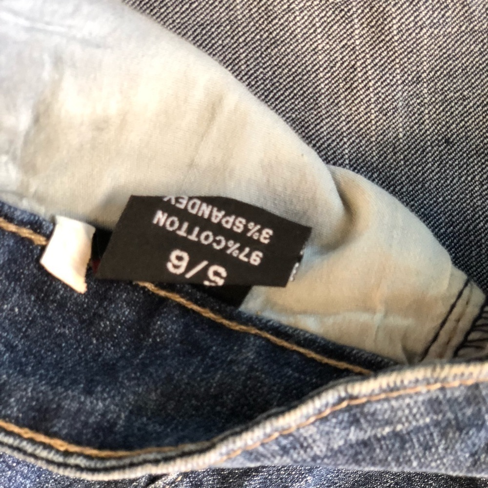 City Girl Juniors Classic cropped cuffed jeans 5/6 - Picture 6 of 8